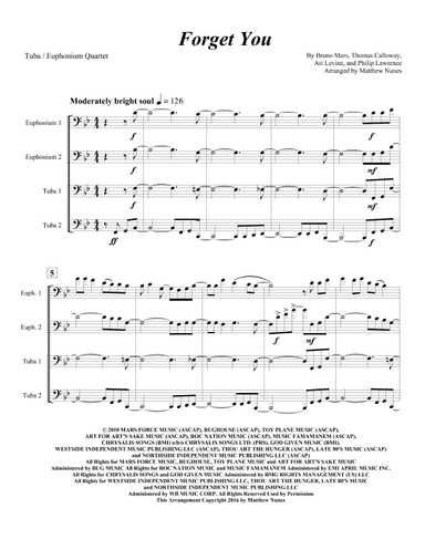 Forget You (arr. Matthew Nunes)