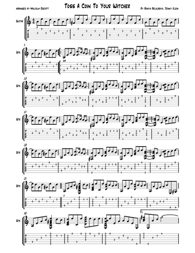 Toss A Coin To Your Witcher (arr. Malcolm Escott)