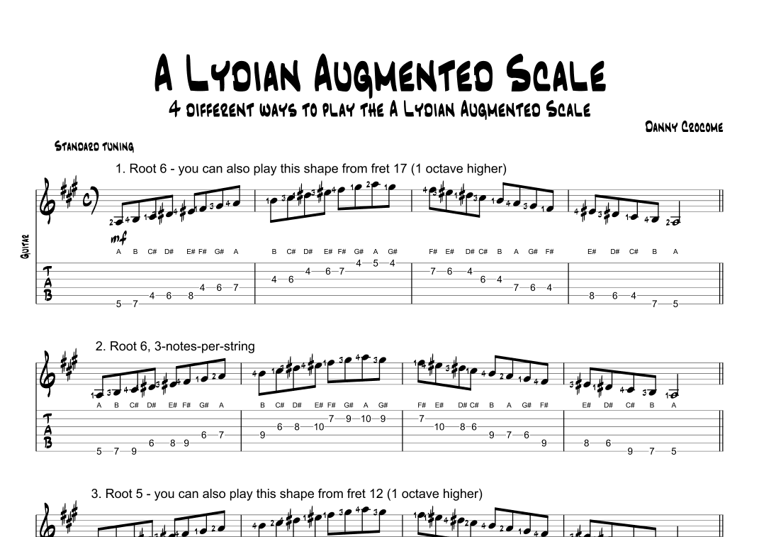 A Lydian Augmented Scale (4 Ways to Play)