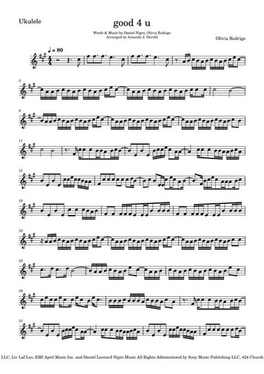 Good 4 U (arr. Amanda's Music Channel)