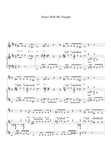 Dance With Me Tonight (arr. Biegler)