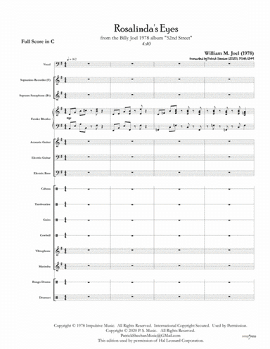 Rosalinda's Eyes (arr. Patrick Sheehan)