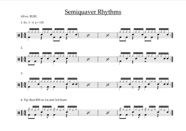 Semiquaver Rhythms