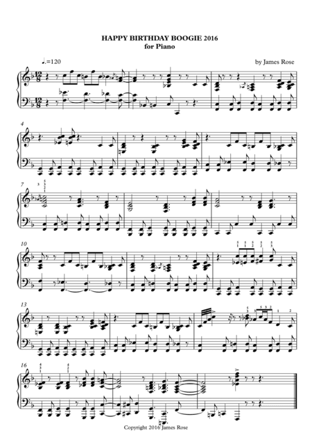 Happy Birthday Boogie (arr. James Rose)