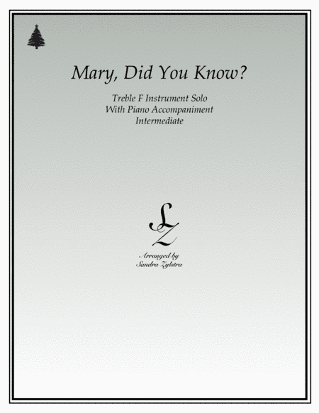 Mary, Did You Know? (arr. Sandra Zylstra)