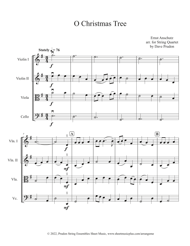 Oh Christmas Tree (arr. Dave Prudon)