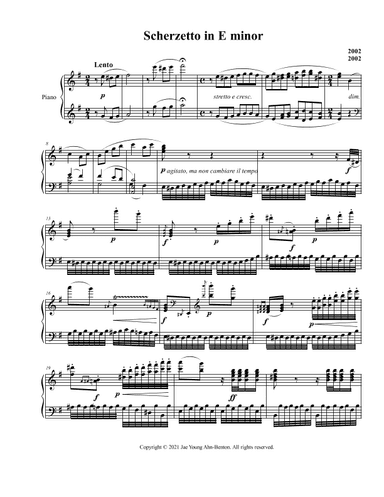 Scherzetto No. 3 in E minor, Op. 7