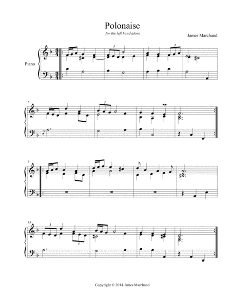 Polonaise for the left hand alone