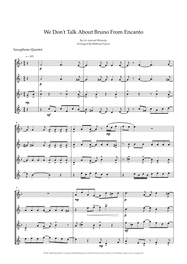 We Don't Talk About Bruno (arr. Matthew pyeon)