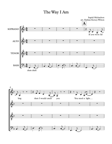 The Way I Am (arr. Nathan Kersey-Wilson)