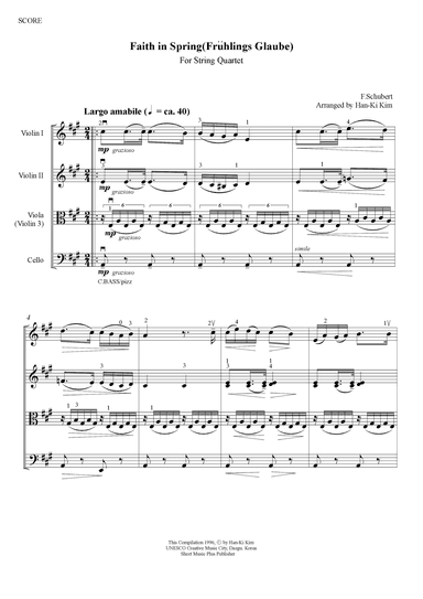 Faith in Spring(Fruhlingsglaube) (arr. Han-Ki Kim)