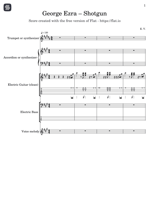 Shotgun (arr. E. V.)