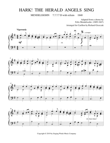 Hark! The Herald Angels Sing (MENDELSSOHN) (arr. Richard Giszczak)