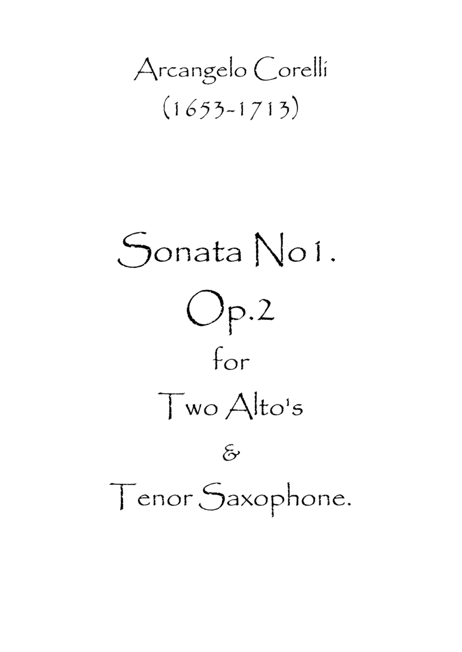 Sonata No.1. Op.2 (arr. Spence Bundy)