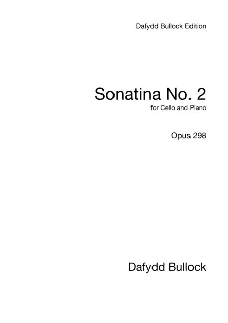 Sonatina No. 2 for Cello and Piano