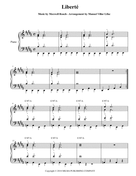 Liberte (arr. Manuel Villar Lifac)
