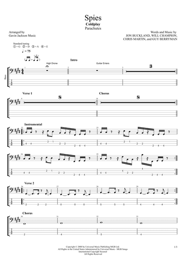 Spies (arr. Gavin Jackson Music)