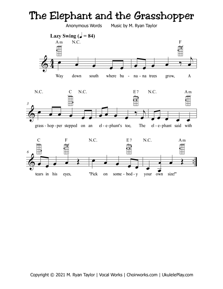 The Elephant and the Grasshopper - Uke & Me Kid (Ukulele Songs for Children)