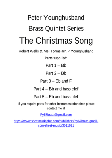 The Christmas Song (chestnuts Roasting On An Open Fire) (arr. Peter Younghusband)