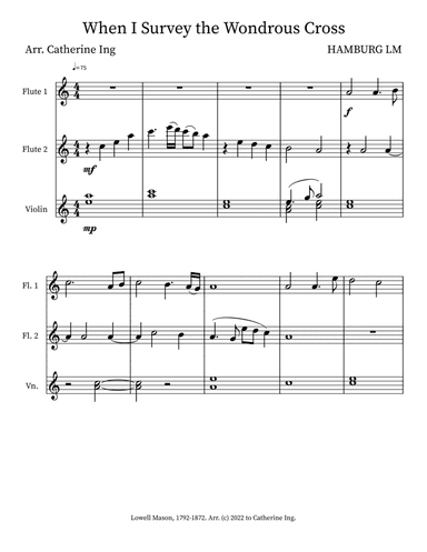 When I Survey the Wondrous Cross (arr. Catherine Ing)