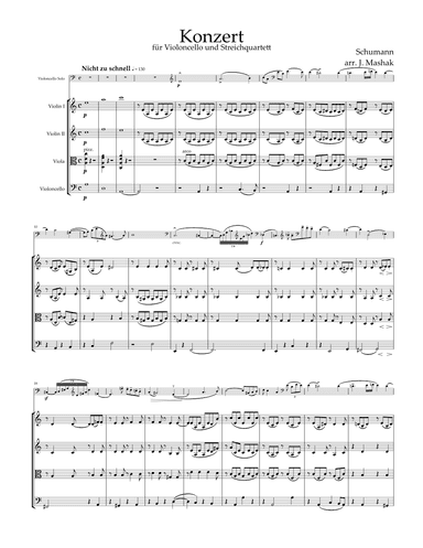 Concerto for Violoncello and Orchestra (arr. Jacob Mashak)
