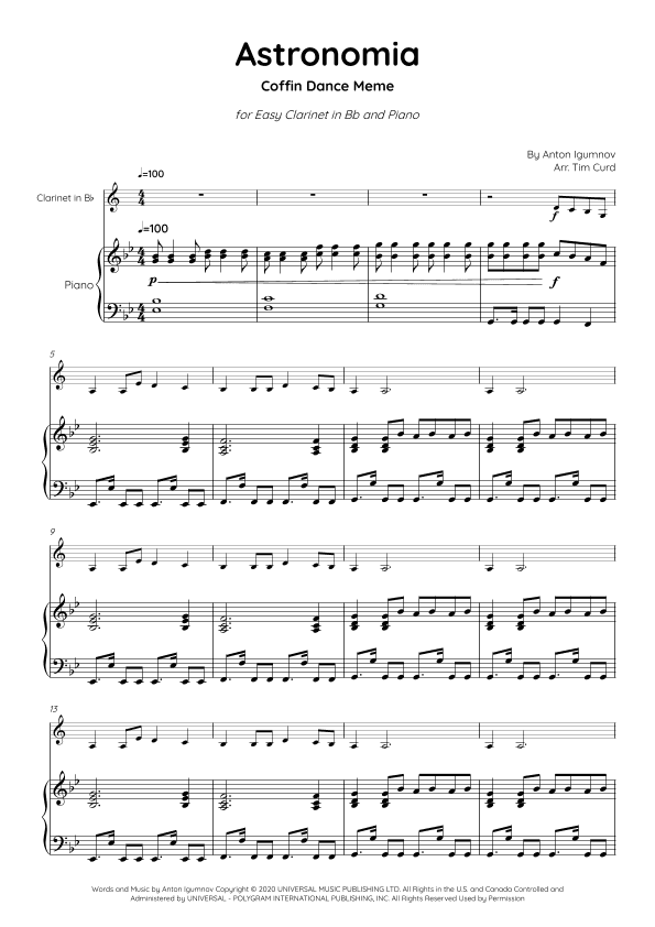 Astronomia (arr. Tim Curd)