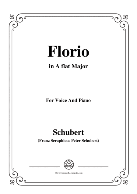 Schubert-Florio,Op.124 No.2,in A flat Major,for Voice&Piano (arr. MSM)