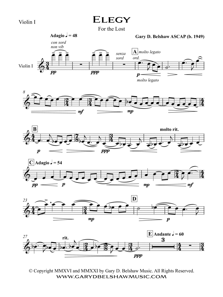 Elegy for the Lost PARTS 14/12/10/10/8