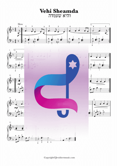 Vehi Sheamda. Passover song for pessach seder. (arr. R. Sloboder)