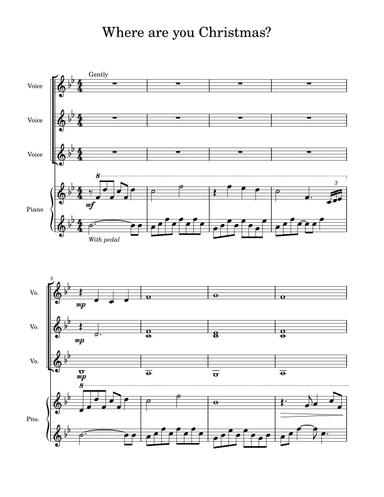 Where Are You Christmas? (arr. Bee Clark)