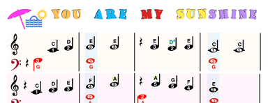 You'e My Sunshine Color Coded (arr. Judy Kuang)