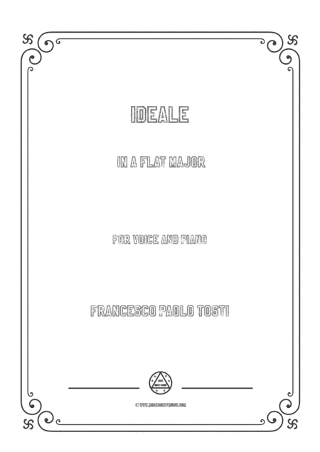Tosti-Ideale in A flat Major,for Voice and Piano (arr. MSM)