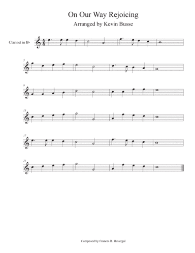 On Our Way Rejoicing (Easy key of C) - Clarinet (arr. Kevin Busse)
