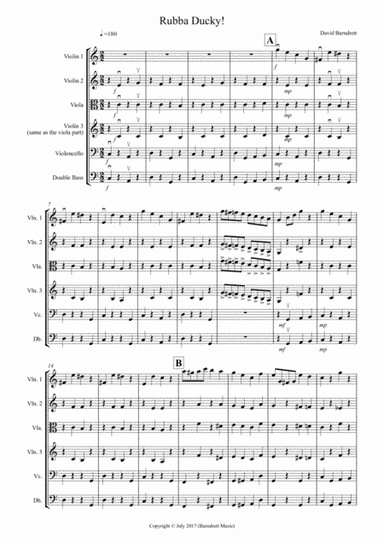 Rubba Ducky! for String Orchestra