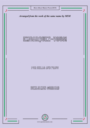 Godard-Embarquez-Vous,for Cello and Piano (arr. MSM)