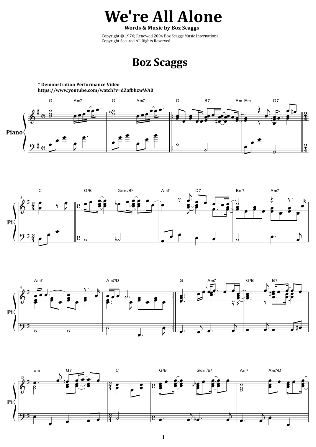 We're All Alone (arr. from68)