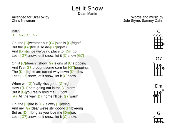 Let It Snow! Let It Snow! Let It Snow! (arr. UkeTok)