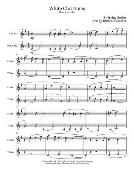 White Christmas (arr. Dominic Meccia)