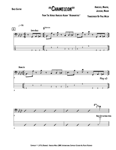 Chameleon (arr. P Welsh)