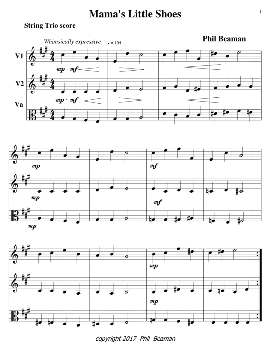 Mama's Little Shoes-string trio 1