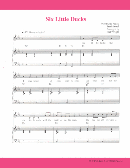 Six Little Ducks (arr. Hal Wright)