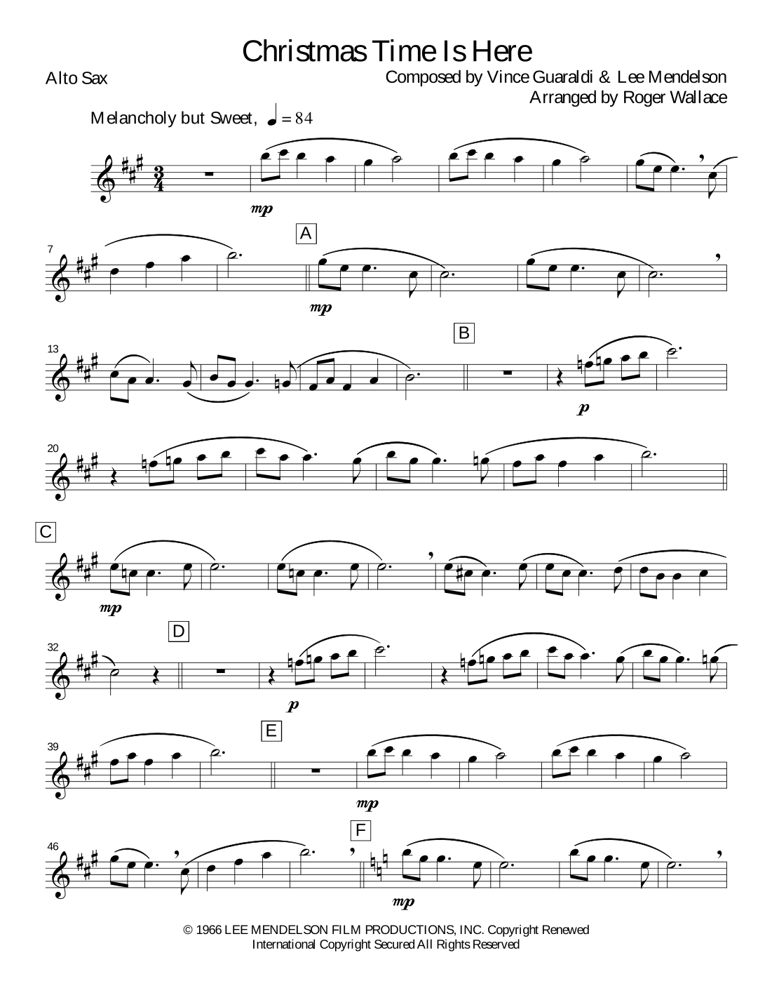 Christmas Time Is Here (arr. Roger Wallace)