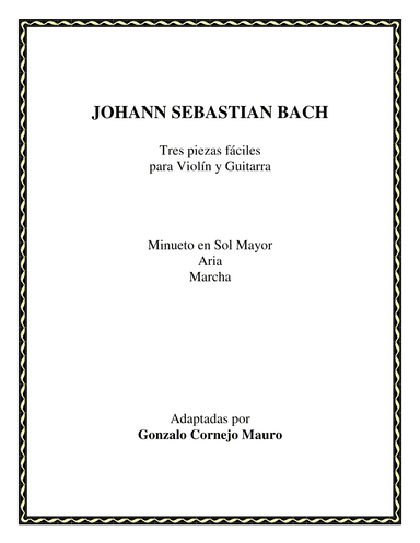 3 PIECES FOR VIOLIN AND GUITAR (arr. GONZALO CORNEJO)