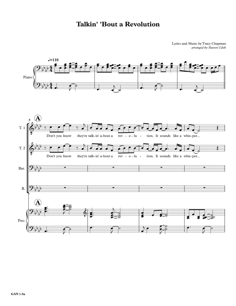 Talkin' Bout A Revolution (arr. Counterfeit Madison)