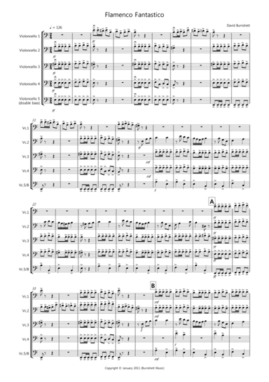 Flamenco Fantastico for Cello Quintet