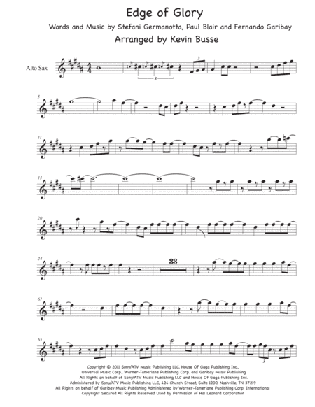 The Edge Of Glory (arr. Kevin Busse)