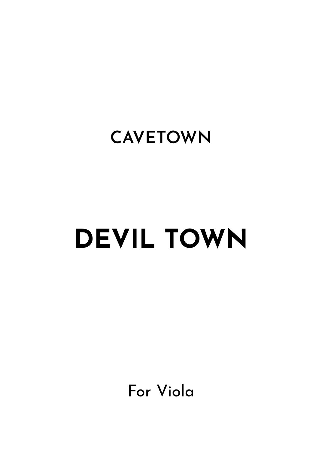 Devil Town (arr. Jireh J.)