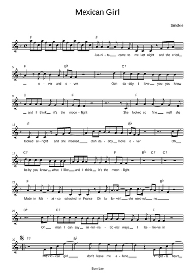 Mexican Girl (arr. Eum Lee)
