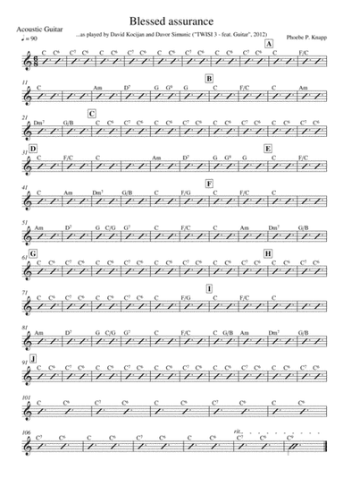 Blessed assurance (flute & guitar chords) (arr. David Kocijan & Davor Simunic)