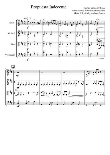 Propuesta Indecente (arr. KoaliMusic)
